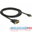 DeLock DVI-D (Single Link) male > HDMI-A male 2m black