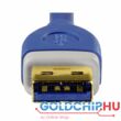 Hama USB3.0 Cable (A-A) gold-plated double shielded 1,8m Blue