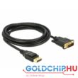 DeLock Displayport 1.2 male > DVI-D (Single Link) male passive 3m Black Cable