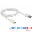 DeLock EASY-USB 2.0 Type-A male > USB 2.0 Type Mini-B male 1m cable White