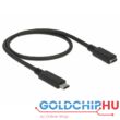 DeLock SuperSpeed USB3.1 Gen1 USB Type-C male > female 3 A cable 1m Black