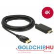 DeLock DisplayPort 1.2 male > High Speed HDMI-A male passive 4K 3m cable Black