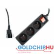 Gembird EG-PSU3F-01 UPS power strip 3 FR sockets fused switch C14 plug 0,6m cable black