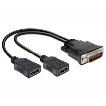 DeLock Adapter DMS-59 male > 2 x HDMI female 20cm