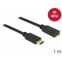 DeLock DisplayPort 1.2 extension cable 4K 60 Hz 1m Black