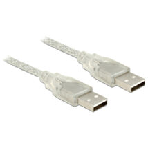DeLock Cable USB 2.0 Type-A male > USB 2.0 Type-A male 2m transparent