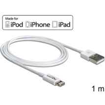 DeLock USB data and power cable for iPhone, iPad, iPod 1m White