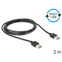 DeLock Cable EASY-USB 2.0 Type-A male > EASY-USB 2.0 Type-A male 2m Black