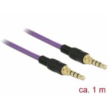 DeLock Stereo Jack Cable 3.5 mm 4 pin male > male 1m Purple