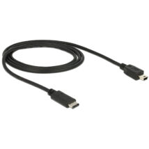 DeLock USB Type-C 2.0 - USB2.0 miniB Black 1m