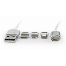 Gembird USB magnetic cable 3 in 1 / 1m / silver