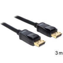 DeLock Displayport 1.2 male/male összekötő kábel 4K 3m