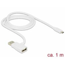 DeLock Fast Charging Cable USB 2.0 A male > female + Micro USB 2.0 male 1m White