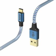 Hama Reflective Charging/Data USB Type-C - USB-A cable 1,5m Blue