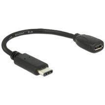 DeLock USB Type-C 2.0 apa - USB 2.0 micro-B anya Black 15cm