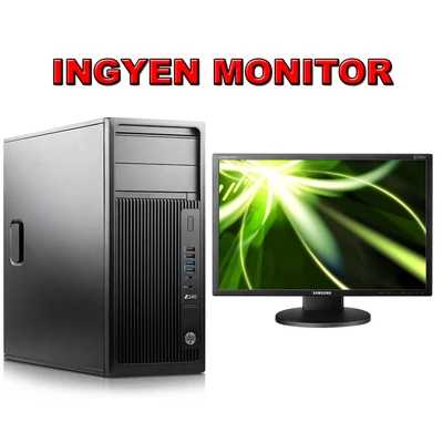 HP Workstation Z230 Tower Xeon E3-1225 / 8GB DDR3 / 500GB SATA3 HDD + INGYEN MONITOR