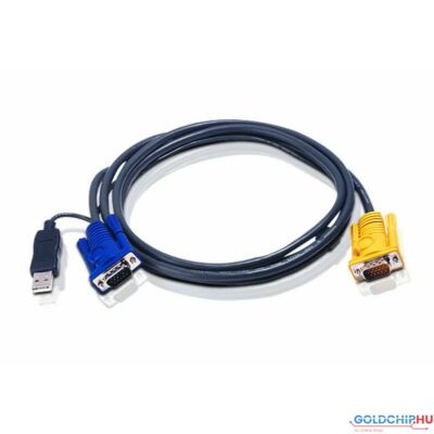 ATEN USB KVM Cable with 3 in 1 SPHD and built-in PS/2 to USB converter 1,8m
