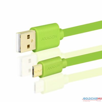 AXAGON USB2.0 A-M - microUSB-M 2m Green