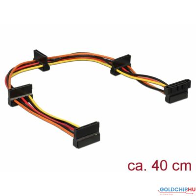 DeLock Power SATA 15 pin plug > 4x SATA 15 pin receptacle 40 cm multicolour cable