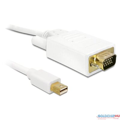 DeLock miniDisplayport male to VGA male kábel 5m White