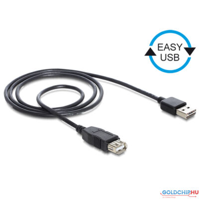 DeLock Extension cable EASY-USB 2.0 Type-A male > USB 2.0 Type-A female Black 1m