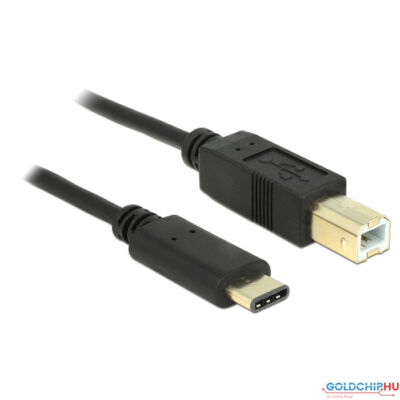DeLock Cable USB Type-C 2.0 male > USB 2.0 Type-B male 2m Black