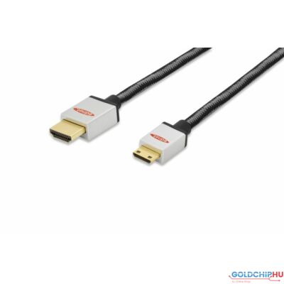 Ednet HDMI - miniHDMI High Speed connection cable M/M 2m Black/Silver