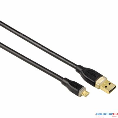 Hama microUSB 2.0 Cable gold-plated double shielded 1,8m Black