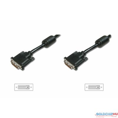 Assmann DVI connection cable DVI(24+1) M/M DVI-D Dual Link 2m Black