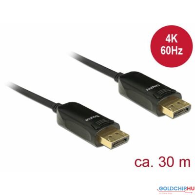 DeLock Active Optical Cable DisplayPort 1.2 male > DisplayPort male 4K 60 Hz 30m Black