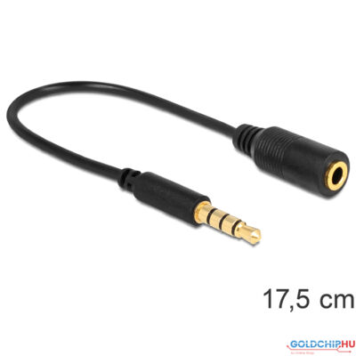 DeLock Cable Stereo jack 3.5 mm 4 pin > Stereo plug 3.5 mm 4 pin (changes the pin assignment)
